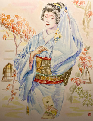 28：京舞井上流「祇園小唄」祇園甲部（18×26㎝）