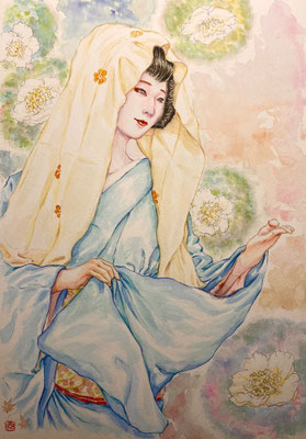 53：若柳流「宇治茶」十連作『幻香』宮川町（18×26㎝）
