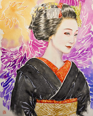 15:「麗しき先笄の日」宮川町 お座敷にて【個人蔵】