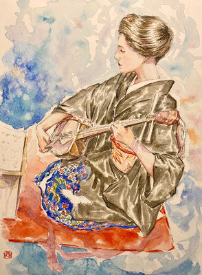 13:「その音色とともに」祇園甲部（18×26㎝）