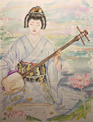 73：『傳心』蓮の景・宮川町（22×30㎝）