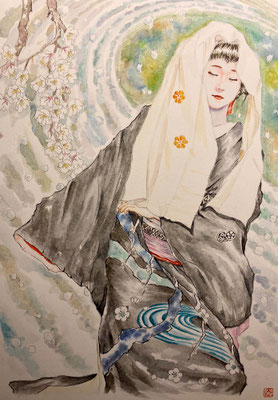 44：宮川町お座敷にて・節分お化け（18×26㎝）