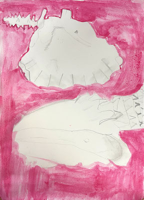 Paula WASSERSCHNECKE BEIDE SEITEN Bleistift, Aquarell auf Papier 29,7 x 21 cm | Foto: Günter Wintgens