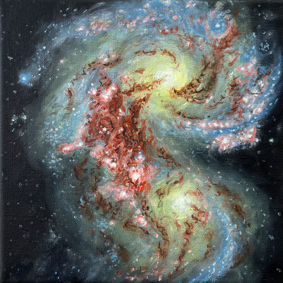 Ben BEN'S UNIVERSUM 4 Ölfarbe auf Leinwand 20 x 20 cm | Foto: Günter Wintgens