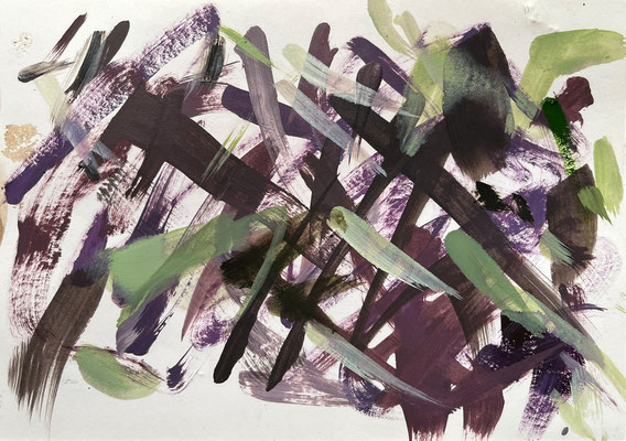 Beate GEISTERFISCHCHEN Ölfarbe auf Papier 18 x 24 cm | Foto: Günter Wintgens