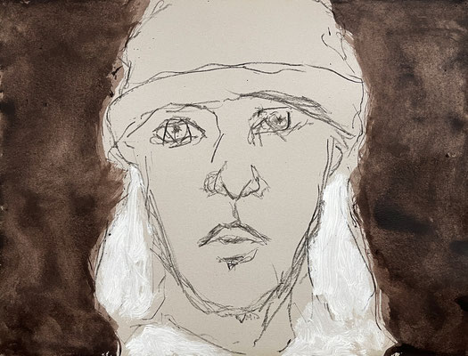 Floris SELBST Ölkohle auf Karton 62,6 x 47,7 cm | Foto: Günter Wintgens