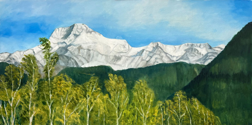 Moni GLACIER EXPRESS Ölfarbe auf Leinwand 60 x 120 cm | Foto: Günter Wintgens