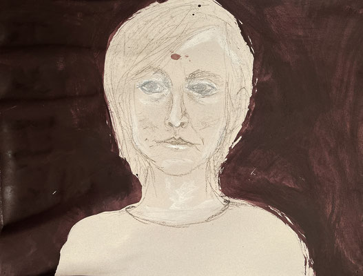 Bea SELBST III Ölkohle, Tempera, Acryl auf Karton 47,7 x 62,6 cm | Foto: Günter Wintgens