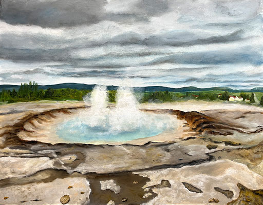 Moni GEYSIR Ölfarbe auf Ölmalpapier 50 X 64 cm | Foto: Günter Wintgens