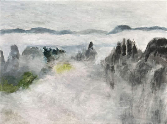 Beate PANORAMA ALLA PRIMA Ölfarbe auf Leinwand 30 X 40 cm | Foto: Günter Wintgens
