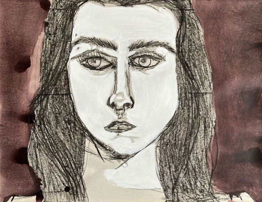 Ira SELBST I Ölkohle, Tempera, Acryl auf Karton 47,7 x 62,6 cm | Foto: Günter Wintgens