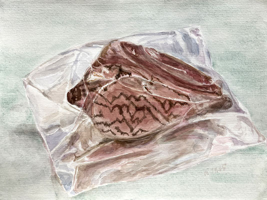 Kirsten VERPACKUNGEN Aquarell 24 x 31,8 cm | Foto: Günter Wintgens