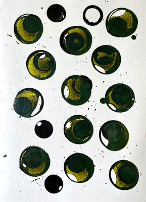 Anna BUBBLES I Tusche auf Karton 36,5 x 26,5 cm | Foto: Günter Wintgens
