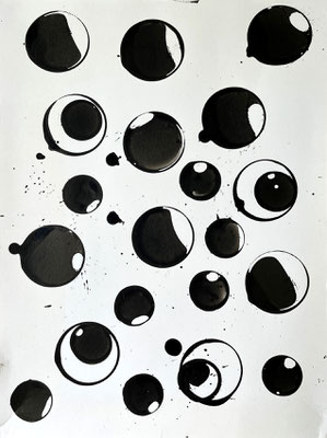 Anna BUBBLES II Tusche auf Karton 36,5 x 26,5 cm | Foto: Günter Wintgens
