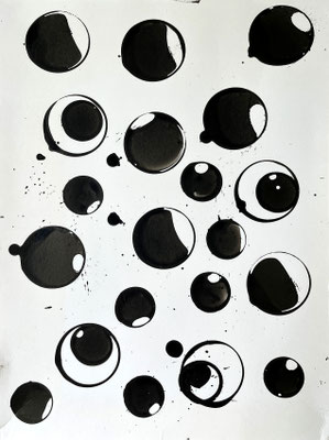 Anna BUBBLES II Tusche auf Karton 36,5 x 26,5 cm | Foto: Günter Wintgens