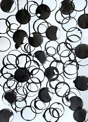 Anna BUBBLES IV Tusche auf Karton 36,5 x 26,5 cm | Foto: Günter Wintgens