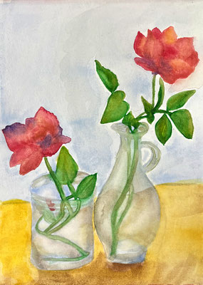 Birgit KUNSTROSEN Aquarell 29,7 x 21 cm | Foto: Günter Wintgens
