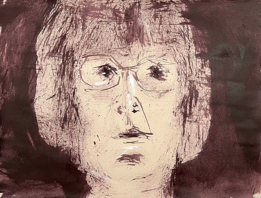Beate SELBST III  Ölkohle, Tempera, Acryl auf Karton 47,7 x 62,6 cm | Foto: Günter Wintgens