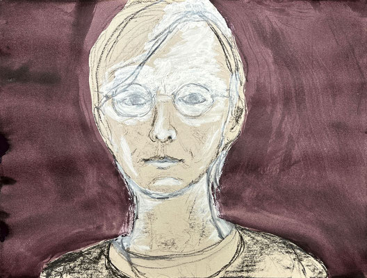 Beatrix SELBST II Ölkohle, Tempera, Acryl auf Karton 47,7 x 62,6 cm | Foto: Günter Wintgens