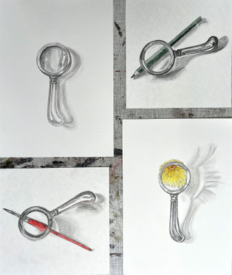 Birgit SCHGAU NUR! Bleistift, Buntstift auf Papier 51 x 43,5 cm | Foto: Günter Wintgens