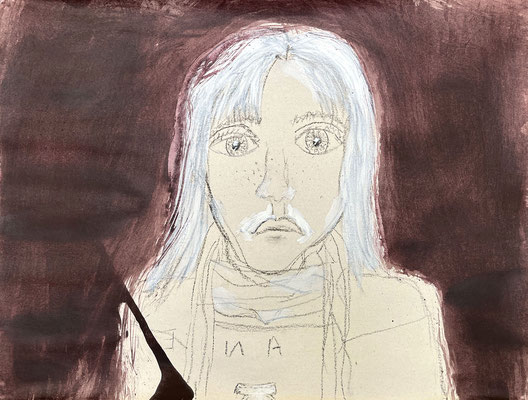 Anita SELBST Ölkohle, Tempera, Acryl auf Karton 47,7 x 62,6 cm | Foto: Günter Wintgens