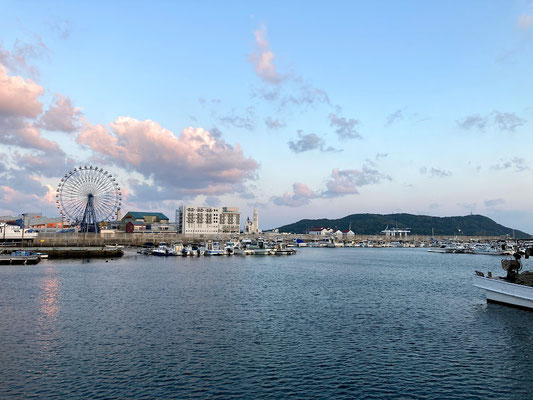 姪浜漁港　美しい朝焼け