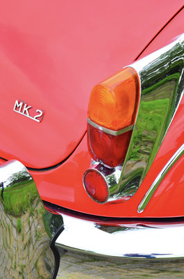 Achterlicht detail Jaguar Mark2  3.8 liter uit  1966