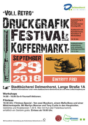 Flyer Druckgrafik-Festival 2018.