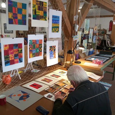 Ausstellungsbereich Tag der Druckkunst in der Craftschöpferey.