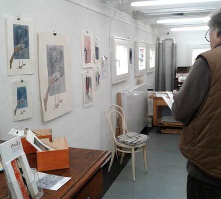 Druckgrafik-Festival Besucher.