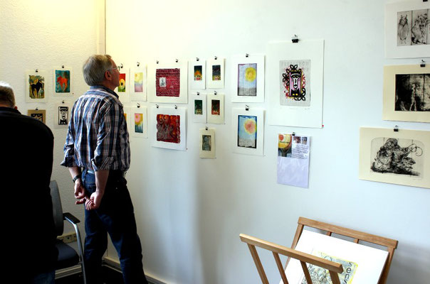 Druckgrafik-Festival Besucher.