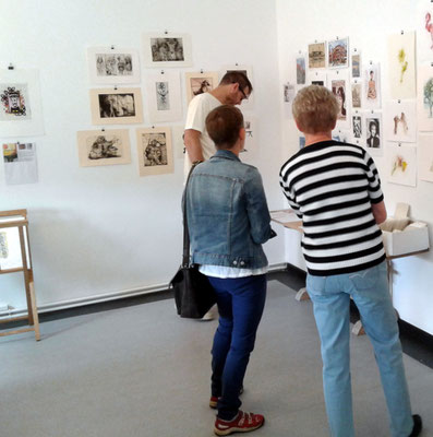 Druckgrafik-Festival Besucher.