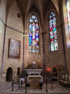 Collégiale St Pierre de La Romieu, au nord du Gers, fut fondé au XIVe s. par le Cardinal Arnaud d'Aux, personnage influent de la cour pontificale de Clément V - France - Sur le chemin de Compostelle