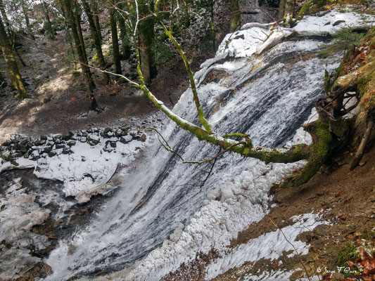 Cascade du Rossignolet vue d'en haut- le Mont Dore - Massif du Sancy - Auvergne - France