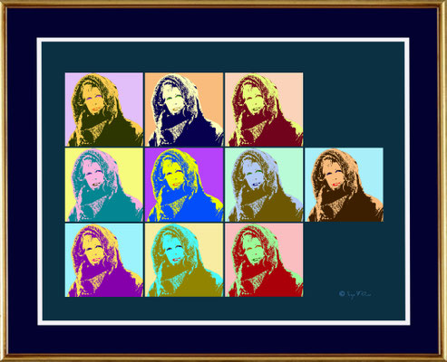 Sabine à la manière d'Andy Warhol