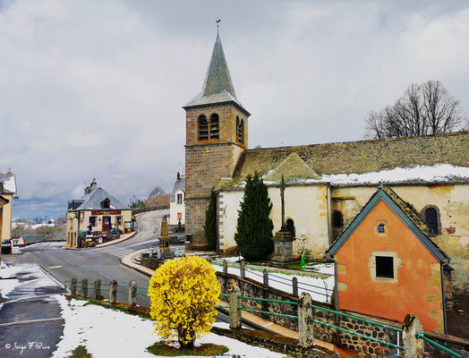 L'église de Murat le Quaire - Façon tableau - Massif du Sancy - Auvergne - France
