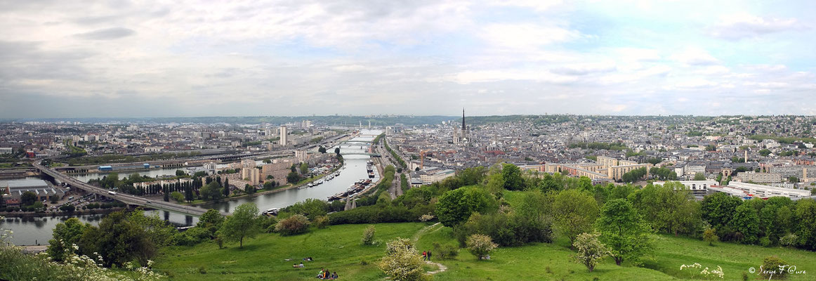 Rouen vu de la côte Ste Catherine - - Haute Normandie - France - Avril 2012 - Vue panoramique
