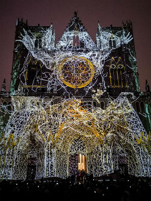 La Cathédrale St Jean - Fête des lumières 2022 - Vieux Lyon - France