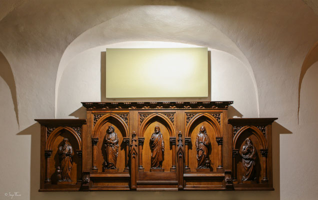 Entrée de la crypte - Intérieur de l'église St Pardoux - Le Mont-Dore - Massif du Sancy - Auvergne - France