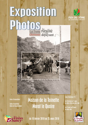 Affiche d'exposition "Les trente Glorieuses" - Salles Marie Dubois Depailler et Marcel Bony - Murat le Quaire - Massif du Sancy - Auvergne - France