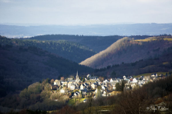 "St Sauves d'Auvergne" Photo façon tableau peinture Serge Faure