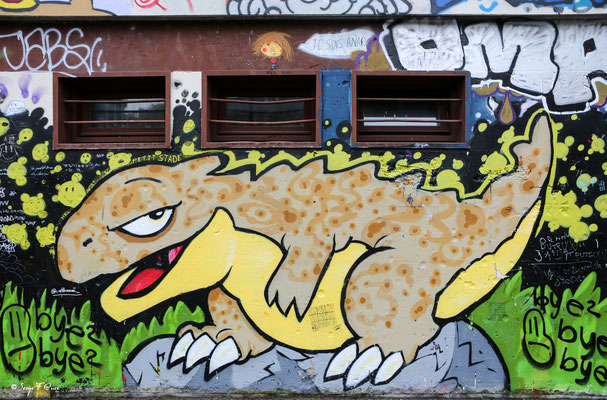 Street Art à Lyon - Bd Anatole France - Quartier la Tête d'Or - France