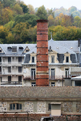Cheminée de la chaufferie - des Grands Thermes de La Bourboule - Auvergne - France