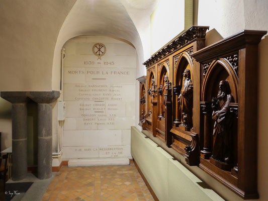 Entrée de la crypte - Intérieur de l'église St Pardoux - Le Mont-Dore - Massif du Sancy - Auvergne - France