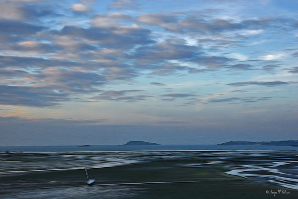 "La baie de St Brieuc" Photo façon tableau peinture Serge Faure