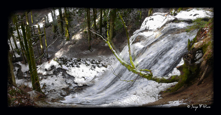 Cascade du Rossignolet vue d'en haut- le Mont Dore - Massif du Sancy - Auvergne - France