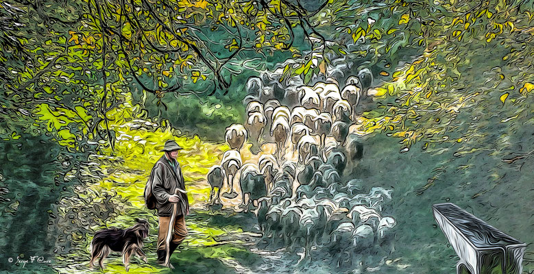 "la transhumance" en photo peinture