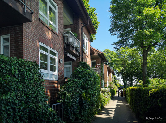 Vieilles maisons de pêcheur le long de l'Elbe- Hambourg - Allemagne - Hamburg - Deutchland 