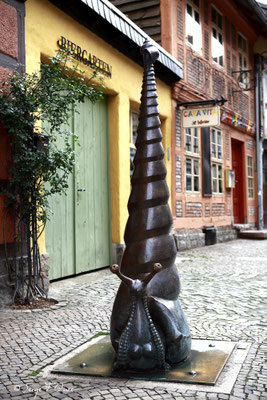 Sculpture de Gernot Rumpf - Création en 2005 - Rue du Marché à Wernigerode - Harz - Deutschland - Allemagne