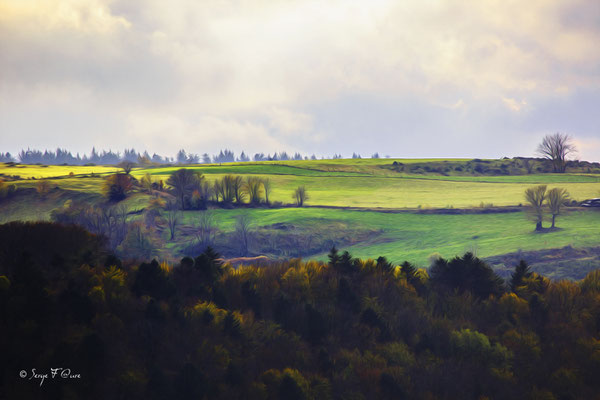 "L'automne Auvergnat" Photo façon tableau peinture Serge Faure